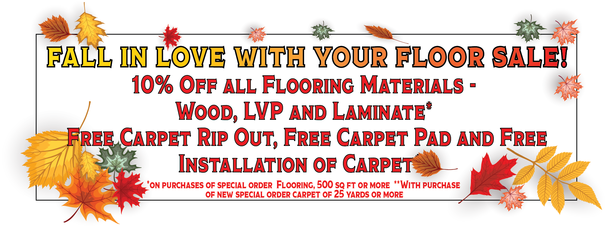 Carpet sale, flooring sale, carpet financing, flooring financing